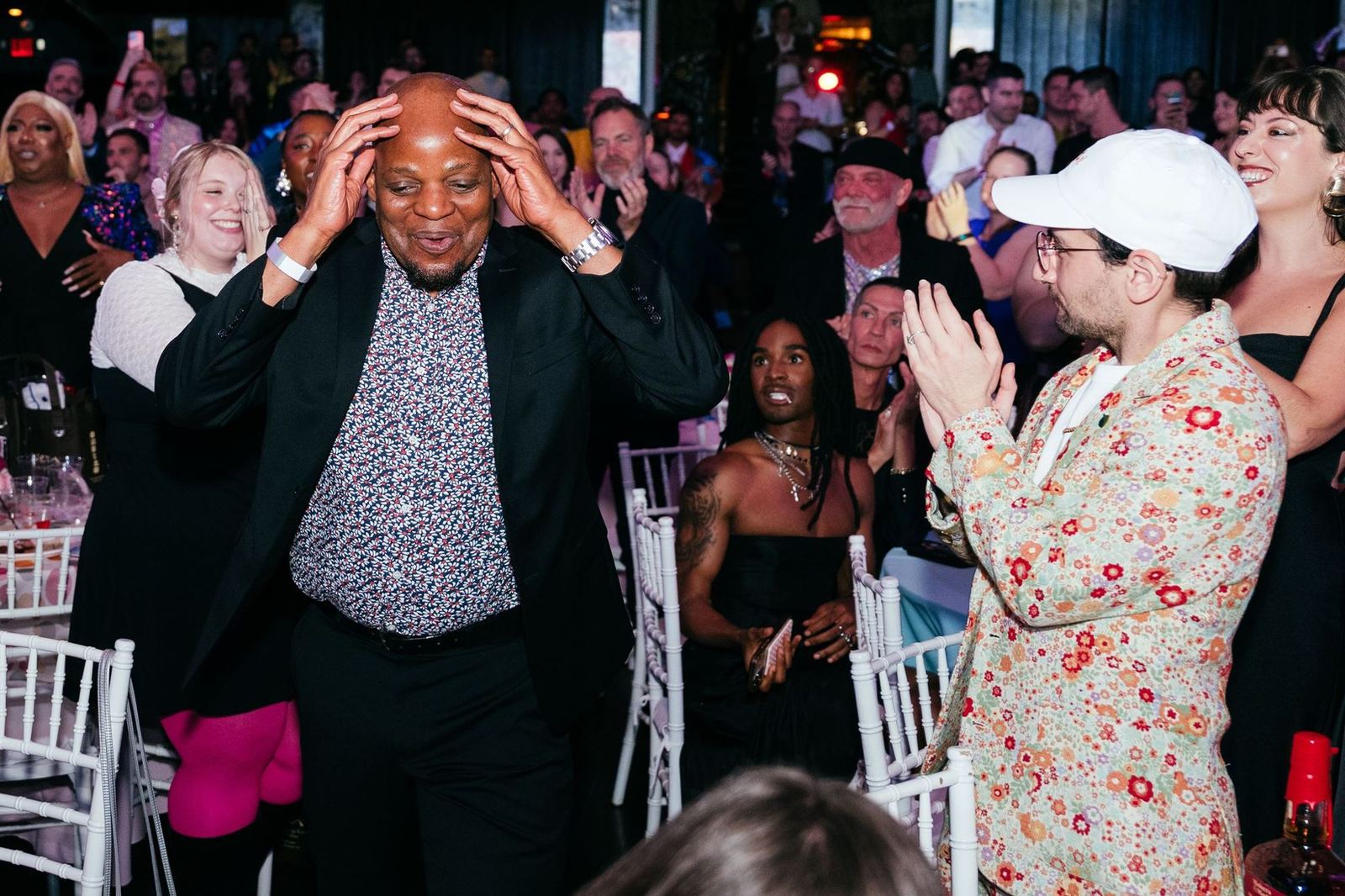 Glenn Martin of Sweet Evening Breeze reacts as the 2025 Gayla total is announced